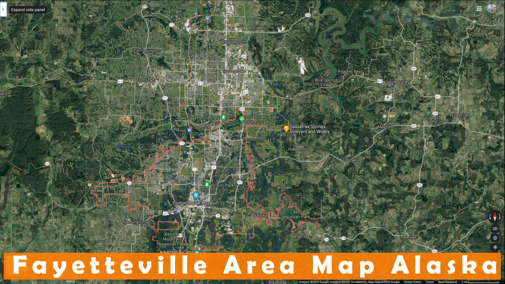 Fayetteville Zone Carte Alaska